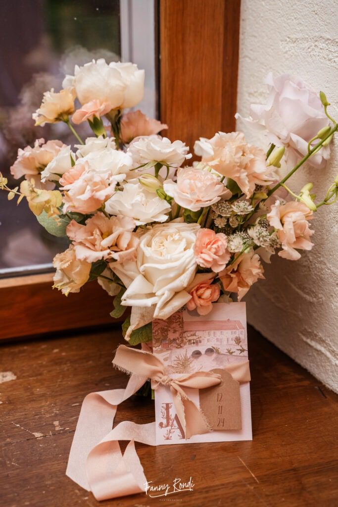 bouquet de la mariée shooting mariage moulin brazey en plaine
